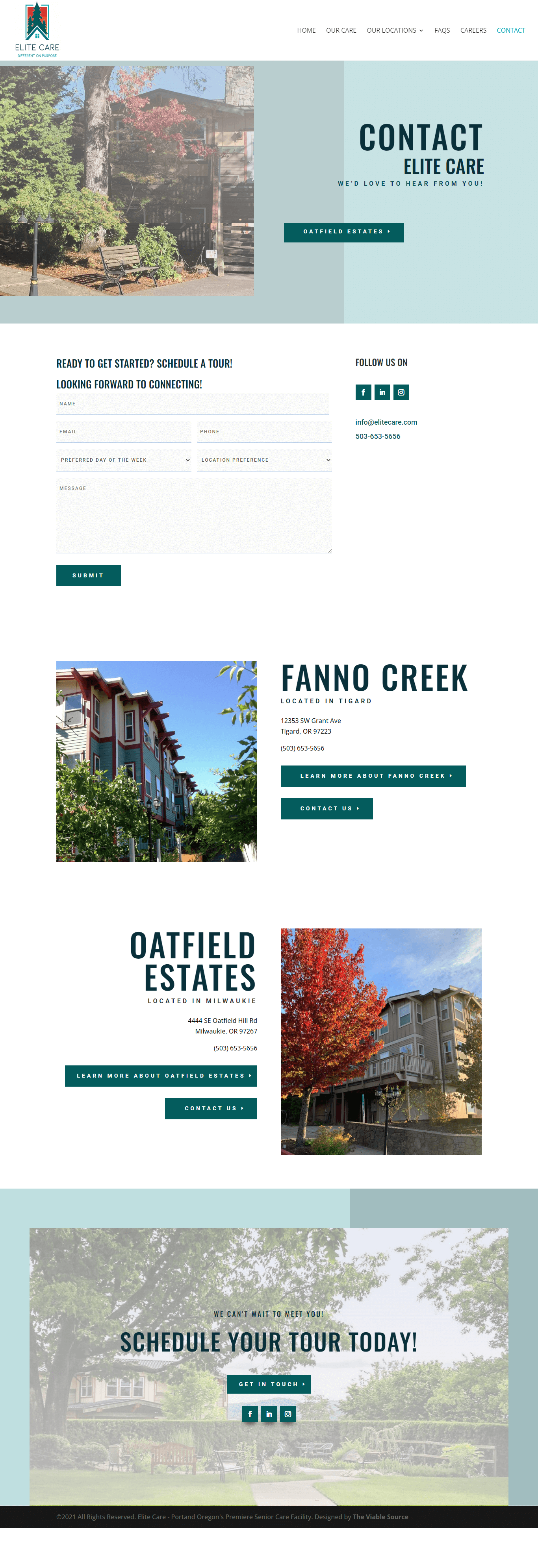 Elite Care Full web page screen shot for The Viable Source: SEO, Website Audit and Digital Marketing